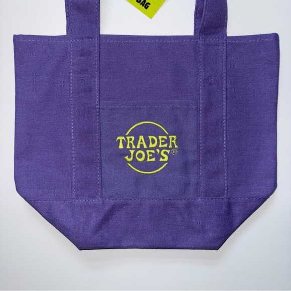 Trader Joe's Mini Purple Canvas Tote Bag - Halloween Collention - Picture 2 of 3